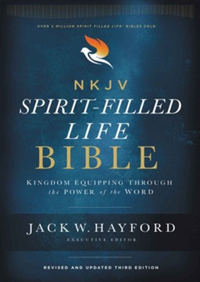 NKJV Comfort Print Spirit-Filled Life Bible, Third Edition, Genuine Leather, Black  -     By: Jack Hayford
