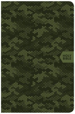 CSB On-the-Go Bible--soft leather-look, green camouflage  - 