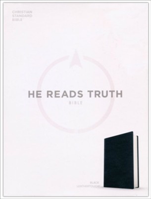 CSB He Reads Truth Bible, Black Leathertouch Imitation Leather  - 