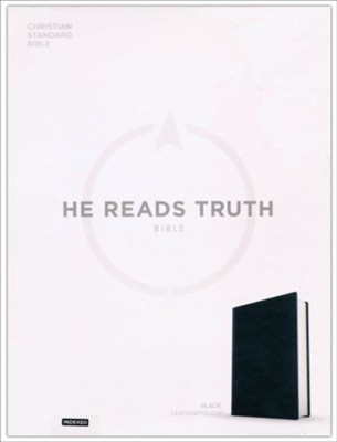 CSB He Reads Truth Bible, Black Leathertouch Imitation Leather, Indexed  - 