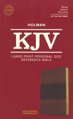 KJV Large Print Personal Size Reference Bible, Saddle Brown Leathertouch Imitation Leather  - 