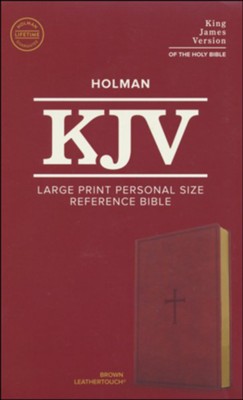 KJV Large Print Personal Size Reference Bible, Brown Leathertouch Imitation Leather  - 
