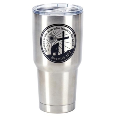 Dicksons, Man of God Tumbler, Stainless Steel, Silver, 30 ounces, Mardel