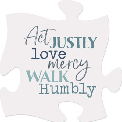 Act Justly Puzzle Art  - 