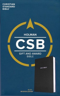 CSB Gift & Award Bible--imitation leather, black  - 