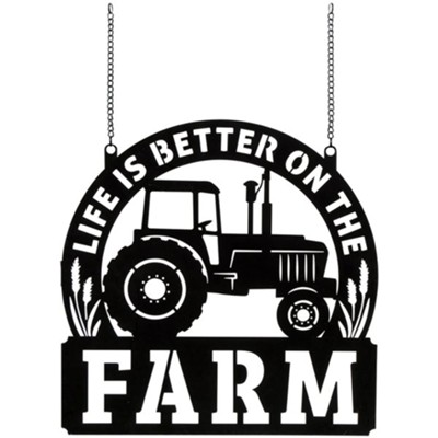 Life is Better on the Farm Metal Garden Flag, Small  - 