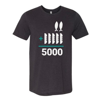 2 + 5 = 5000 Feeding the 5000 Chosen Shirt, Black, Medium  - 