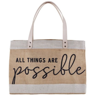 All Things are Possible Market Tote  - 