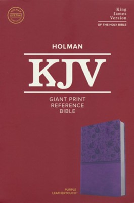KJV Giant-Print Reference Bible--soft leather-look, purple  - 