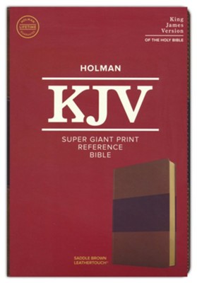 KJV Super Giant-Print Reference Bible--soft leather-look, charcoal  - 