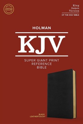 KJV Super Giant-Print Reference Bible--soft leather-look, black  - 