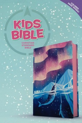 CSB Kids Bible--soft leather-look, ocean with narwhals  - 