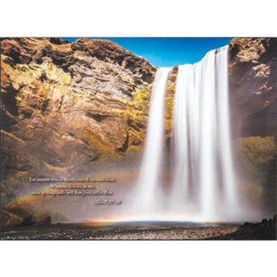 Let Anyone Who is Thirsty, Waterfall, Wall Plaque  - 