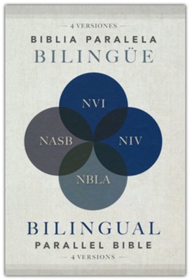Biblia Paralela Bilingue NVI-NIV-NBLA-NASB, Tapa Dura  (NVI-NIV-NBLA-NASB Bilingual Parallel Bible, Hardcover)  - 