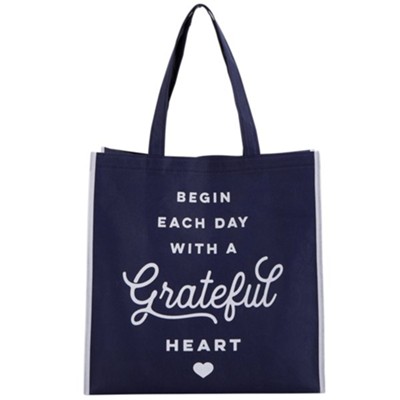 Begin Each Day with a Grateful Heart Tote Bag  - 