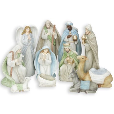 Nativity Set 12 pieces, Pastel     - 