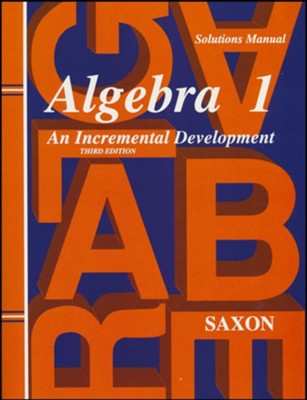 Saxon Algebra 1, Solutions Manual   - 