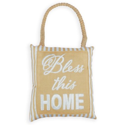 Bless This Home, Striped Accent Pillow  - 