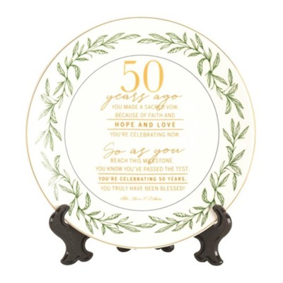 50th Anniversary Plate with Stand  - 