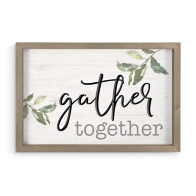 Gather Together Carved Framed Art - Christianbook.com