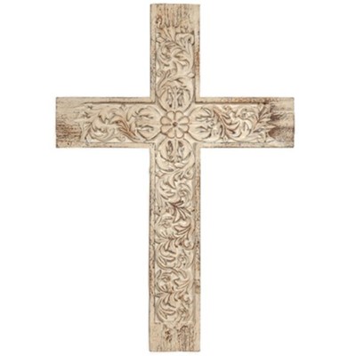 Antique Wood Look Wall Cross  - 