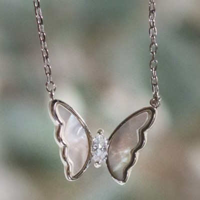 Mini Opal Butterfly Pink | KAMARIA | Wolf & Badger