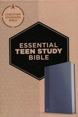 CSB Essential Teen Study Bible--soft leather-look, steel  - 