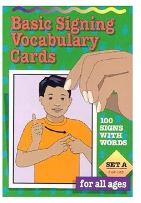 Basic Signing Vocabulary Cards, Set A (100 Cards)   - 
