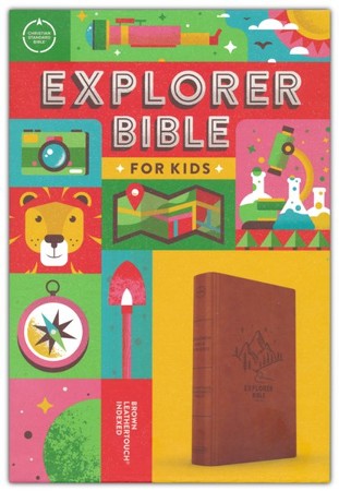 CSB Explorer Bible for Kids--soft leather-look, brown mountains ...