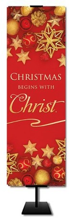 Christmas Fabric Banner 2' x 6' - Christianbook.com