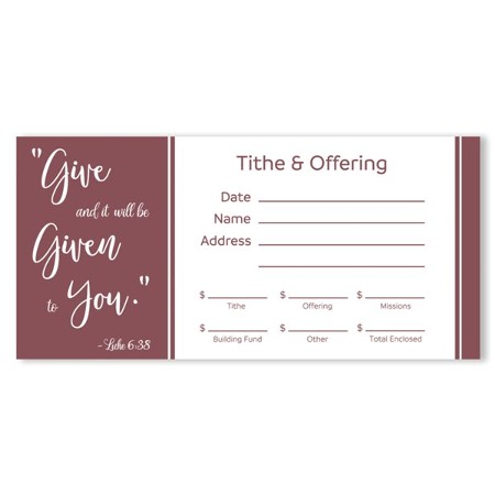 Give (Luke 6:38) Offering Envelopes, 100 - Christianbook.com