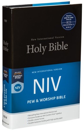 NIV Pew and Worship Bible--hardcover, black: 9780310446262 ...