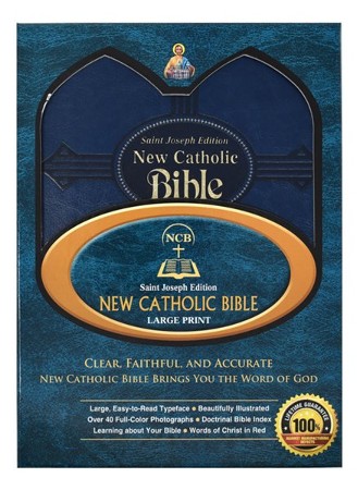 St. Joseph New Catholic Bible (Large Type) Blue Imitation Leather ...