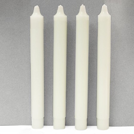Plain White Wax Christ Candles