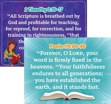 Answers Bible Curriculum Grades 2-5 Unit 1 Memory Verse Posters (2nd ...