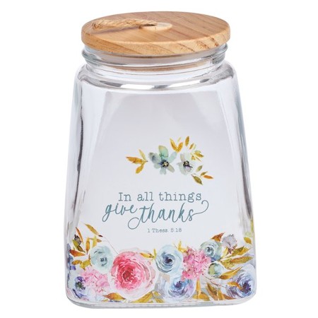 In All Things Give Thanks Gratitude Jar With Cards - Christianbook.com