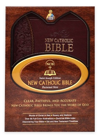 St. Joseph New Catholic Bible (NCB), Personal Size, Burgundy Imitation ...