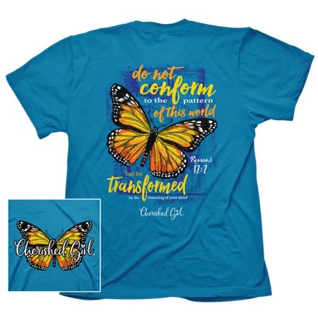 Transformed Butterfly Shirt, Blue, XX-Large - Christianbook.com