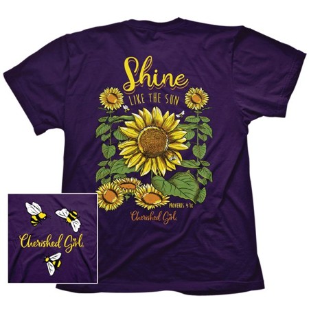 Shine Sunflower Shirt, Purple, Medium - Christianbook.com