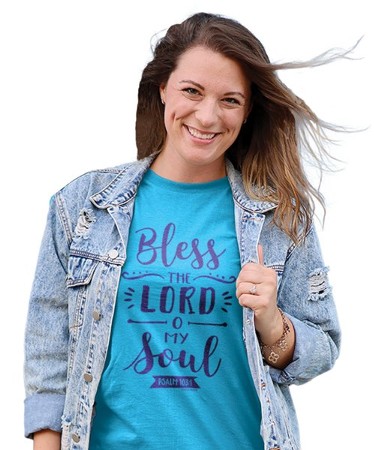 Bless The Lord Shirt, Teal, X-Large - Christianbook.com