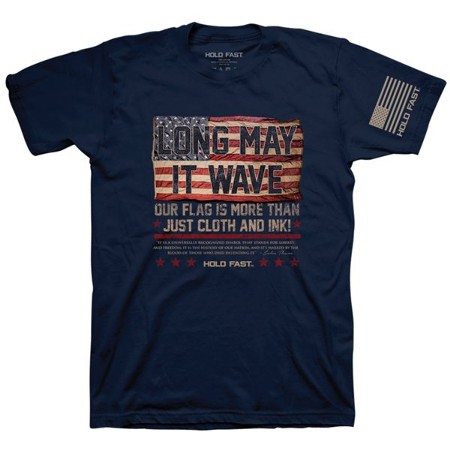 Long May It Wave Shirt, Navy, Small - Christianbook.com