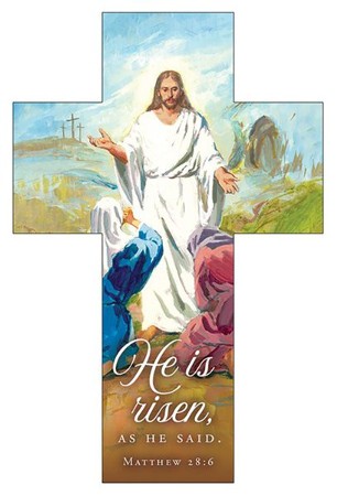 He Is Risen (Matthew 28:6, KJV) Cross Bookmarks, 25 - Christianbook.com