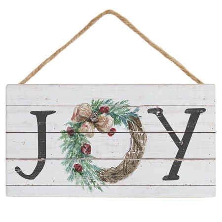 Joy, Wreath, Hanging Sign - Christianbook.com