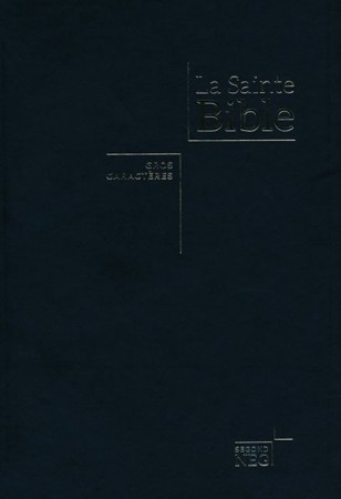 louis segond 1910 french bible navy blue bonded leather, large print