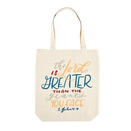 The Lord is Greater Canvas Tote Bag - Christianbook.com