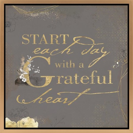 Start Each Day With A Grateful Heart Framed Canvas Christianbook Com