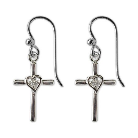 Small Cross with Open Heart Earrings - Christianbook.com