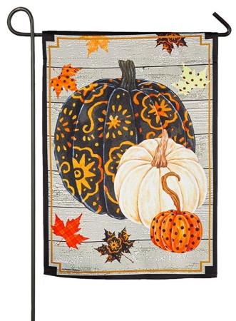 Patterned Pumpkins and Leaves, Garden Suede Flag, Small - Christianbook.com