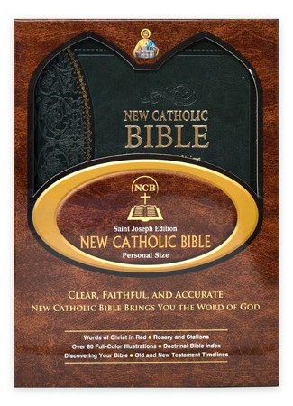 St. Joseph New Catholic Bible, Personal-Size, Green Imitation Leather ...