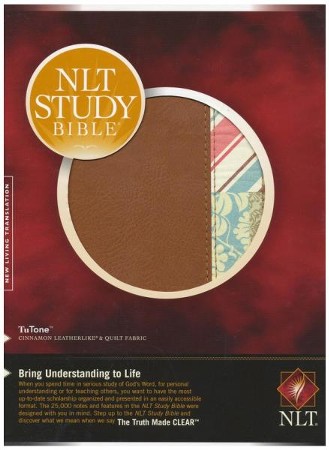 NLT Study Bible, TuTone Cinnamon And Quilt Imitation Leather ...